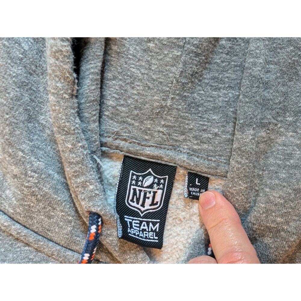 Denver Broncos Hoodie Sweatshirt Men's Large Gray - Picture 2 of 8